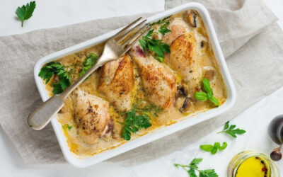 Poulet coco aux épinards